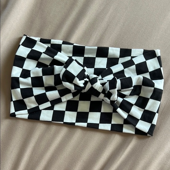 Accessories - Checkered Black and White Headband
